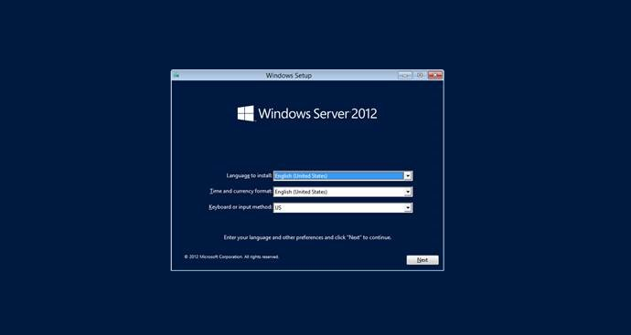 Windows Server 2012 Installation Steps